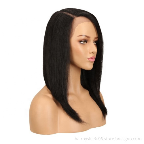 180 Density Soft U Part Hd Lace Frontal Silk Straight 100% Fringe Long Brazilian Peruvian Wigs Lace Front Virgin Human Hair
